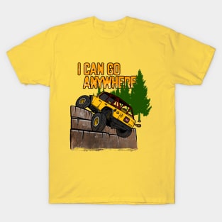 Yellow Jeep Flex I Can Go Anywhere T-Shirt